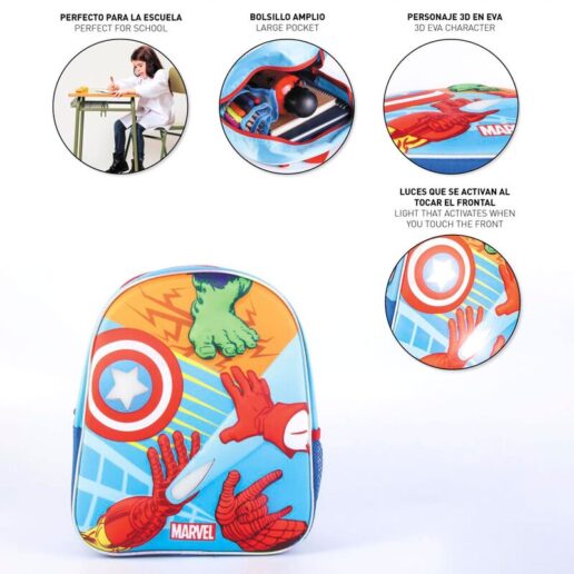 Marvel Avengers 3D ryggsäck with lights 31cm