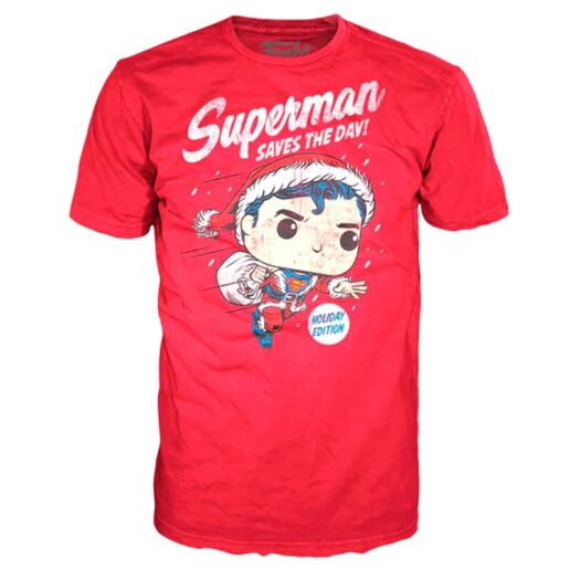 Set figure POP & Tee Back DC Comics Superman Exclusive Flocked (Small)
