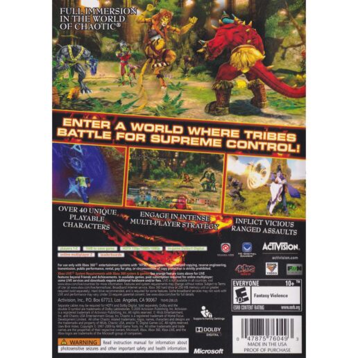 Chaotic Shadow Warriors Xbox 360 IMPORT (Begagnad)