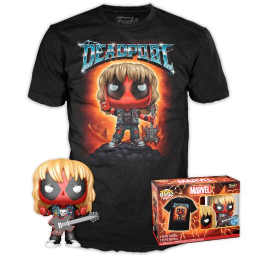 Set figure POP & Tee Marvel Deadpool Heavy Metal (Medium)