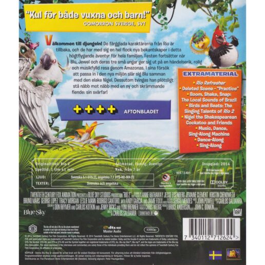 Rio 2 Blu-Ray (Begagnad)