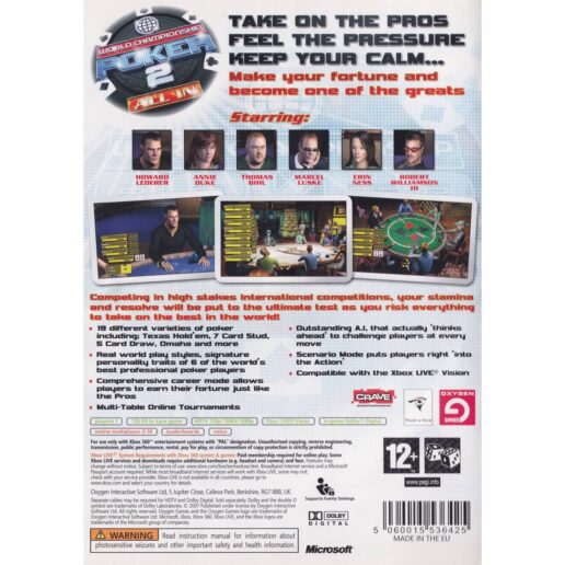 World Championship Poker 2 All In Xbox 360 (Begagnad)