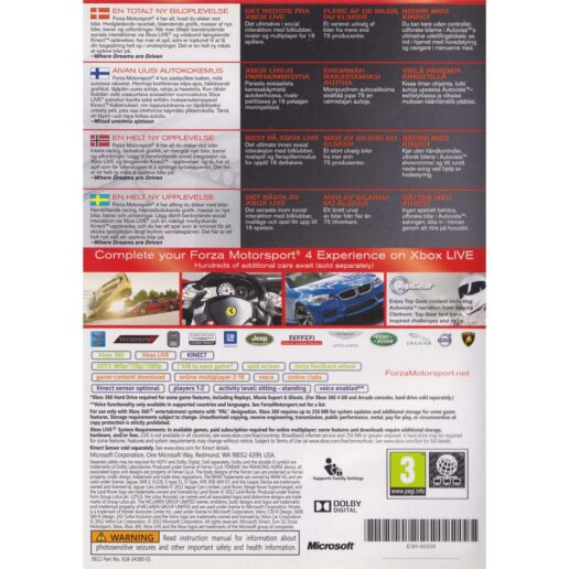Forza Motorsport 4 Xbox 360 Nordic Bundle Copy (Begagnad)