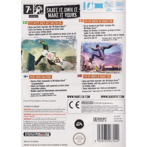 Skate It Nintendo Wii Nordic (Begagnad)