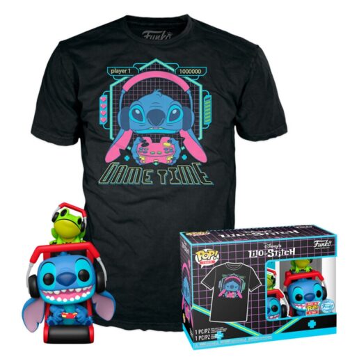 Set figure POP & Tee Disney Stitch Gamer Stitch with Frog (Medium)