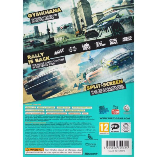 Dirt 3 Xbox 360 (Begagnad)