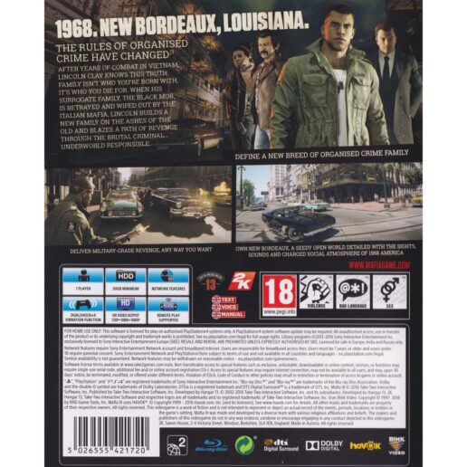 Mafia III Playstation 4 PS4 (Begagnad)