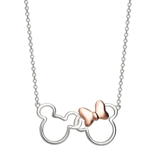 Disney Mickey & Minnie necklace silver