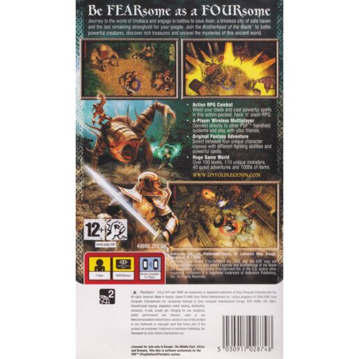 Untold Legends Brotherhood of the Blade Playstation Portable PSP (Begagnad)