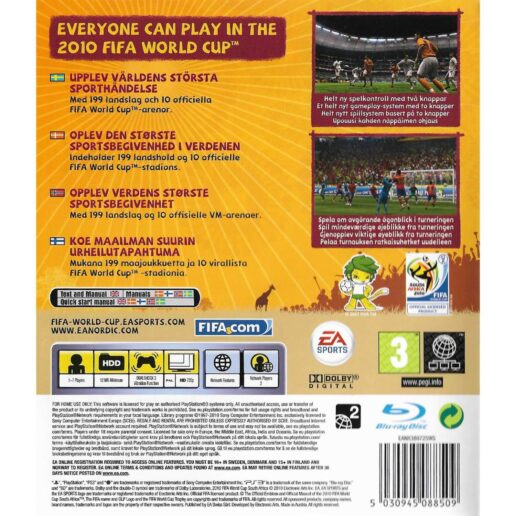 2010 FIFA World Cup South Africa Playstation 3 PS3 Nordic (Begagnad)