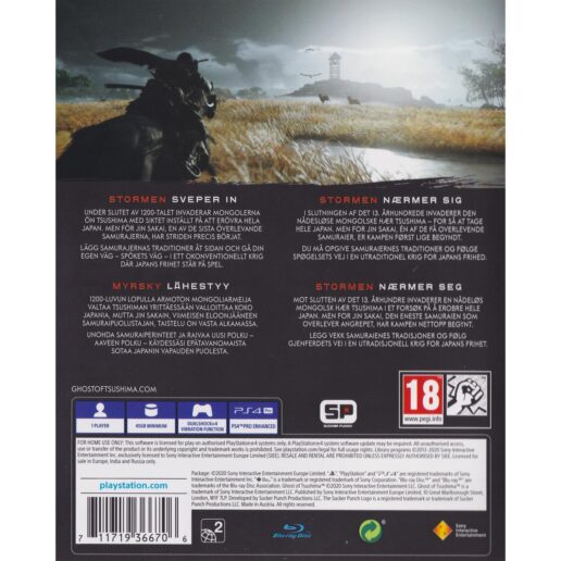 Ghost of Tsushima Playstation 4 PS4 Nordic (Begagnad)