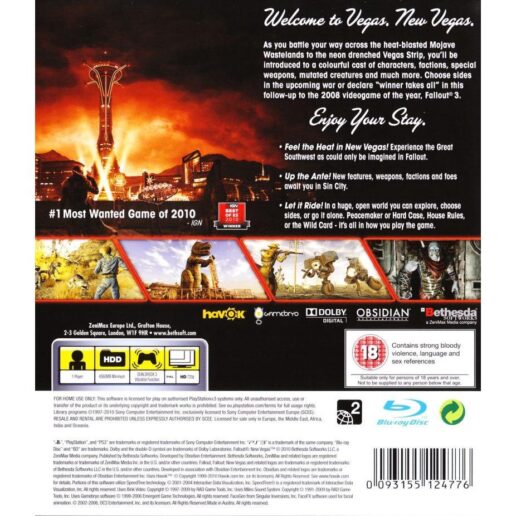 Fallout New Vegas Playstation 3 PS3 (Begagnad)