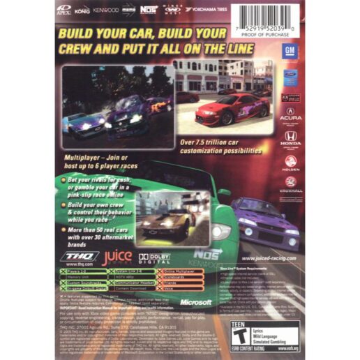 Juiced Xbox (NTSC-U, Begagnad)