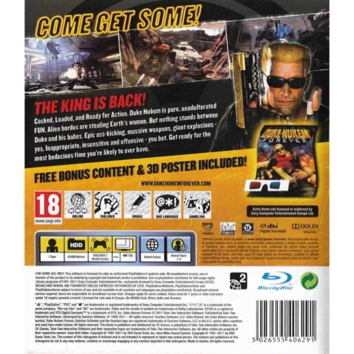 Duke Nukem Forever Dukes Kick Ass Edition Playstation 3 PS3 (Begagnad)