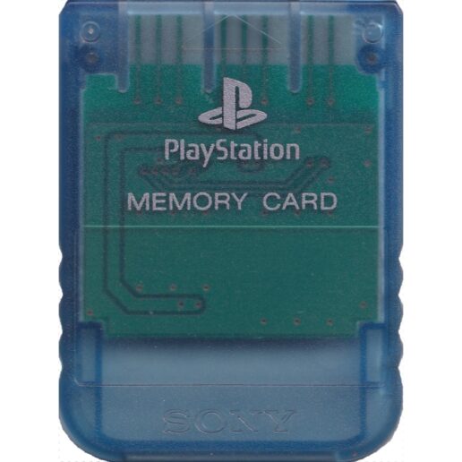 Minneskort 1MB Original Blå Transparent Playstation 1 (Begagnad)