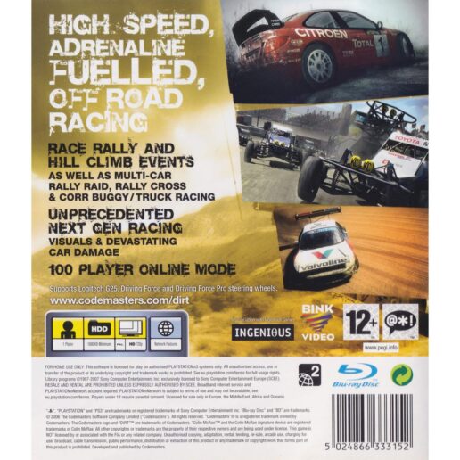 Colin McRae Dirt Playstation 3 PS3 (Begagnad)