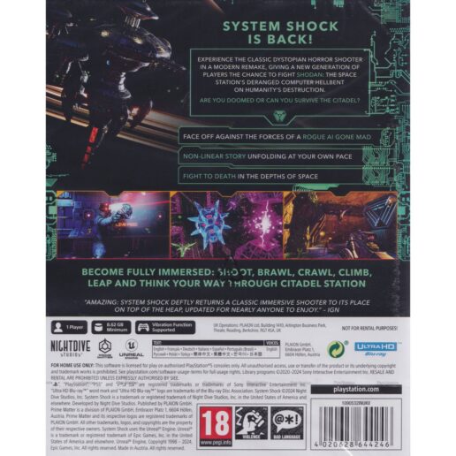 System Shock Playstation 5 PS5