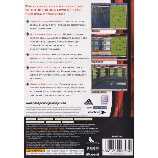 Championship Manager 2007 Xbox 360 (Begagnad)