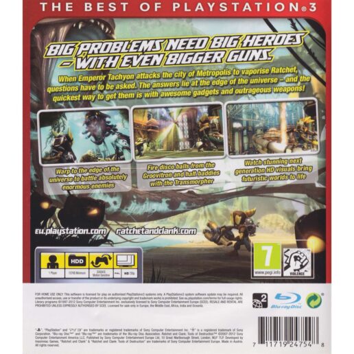 Ratchet & Clank Tools of Destruction Playstation 3 PS3 Essentials (Begagnad)