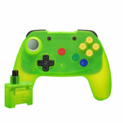RetroFighters RF Brawler64 Wireless Controller Extreme Green Nintendo 64