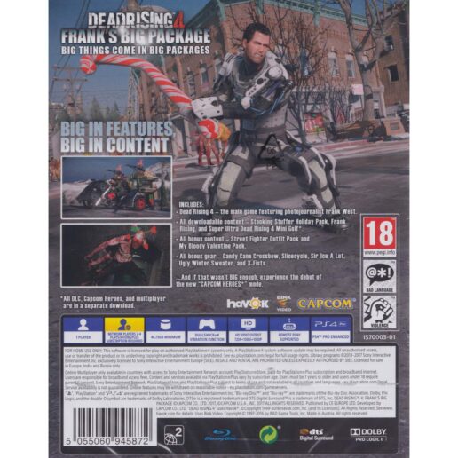 Dead Rising 4 Franks Big Package Playstation 4 PS4