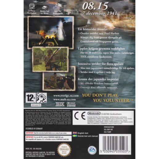 Medal of Honor Rising Sun Nintendo Gamecube Swedish (Begagnad)