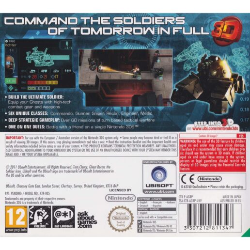 Tom Clancys Ghost Recon Shadow Wars Nintendo 3DS (Begagnad)