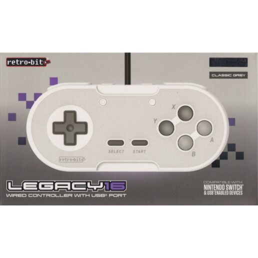 Retro-Bit Legacy16 Wired Controller USB Classic Grey
