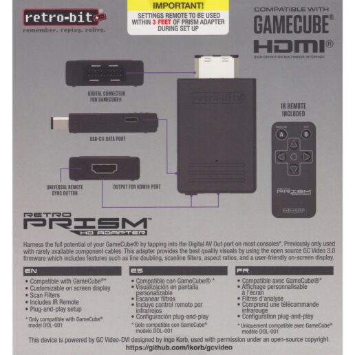 Retro-Bit Prism HD Adapter Gamecube