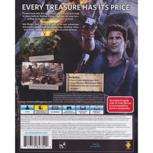 Uncharted 4 A Thiefs End Playstation 4 PS4 (Begagnad)