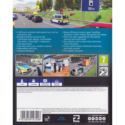 Autobahn Police Simulator 2 Playstation 4 PS4 (Begagnad)