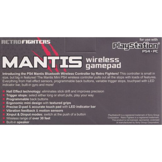 RetroFighters RF Mantis Wireless Controller Grey Playstation 4