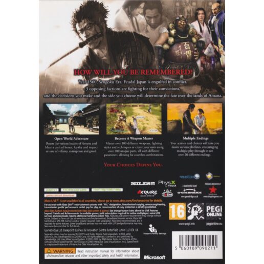 Way of the Samurai 3 Xbox 360 (Begagnad)