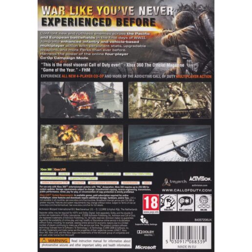 Call of Duty World at War Xbox 360 Classics (Begagnad)