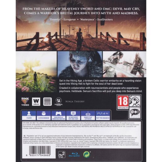 Hellblade Senuas Sacrifice Playstation 4 PS4 (Begagnad)