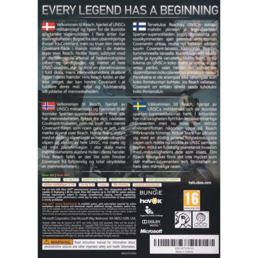 Halo Reach Xbox 360 Nordic (Begagnad)