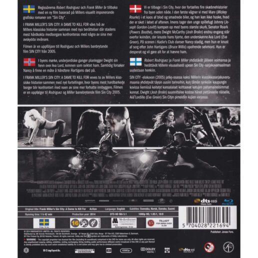 Sin City A Dame to Kill For Blu-Ray (Begagnad)