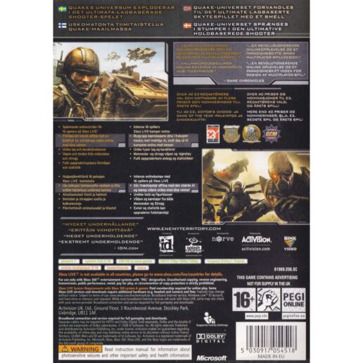 Enemy Territory Quake Wars Xbox 360 Nordic (Begagnad)