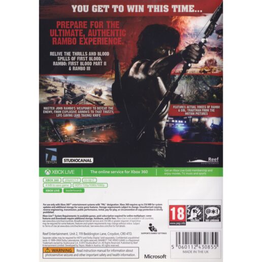 Rambo The Video Game Xbox 360 (Begagnad)