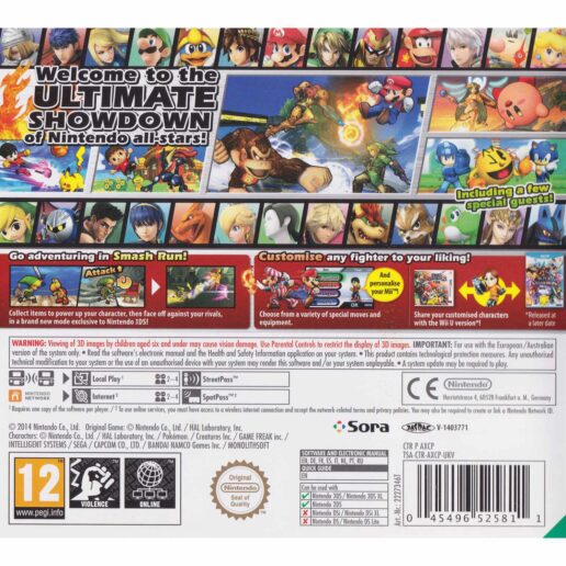 Super Smash Bros for Nintendo 3DS (Begagnad)