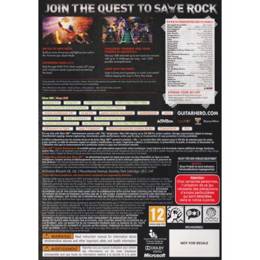 Guitar Hero Warriors of Rock Xbox 360 Bundle Copy (Begagnad)