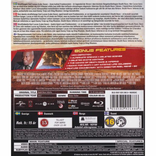 Death Race Inferno Blu-Ray (Begagnad)