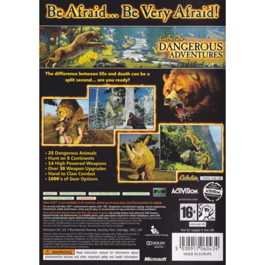 Cabelas Dangerous Adventures Xbox 360 (Begagnad)