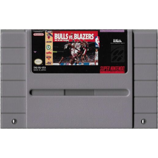 Bulls vs Blazers and the NBA Playoffs Super Nintendo SNES IMPORT (Begagnad)