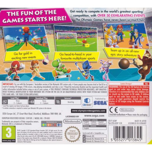 Mario & Sonic at the London 2012 Olympic Games Nintendo 3DS Nordic (Begagnad)
