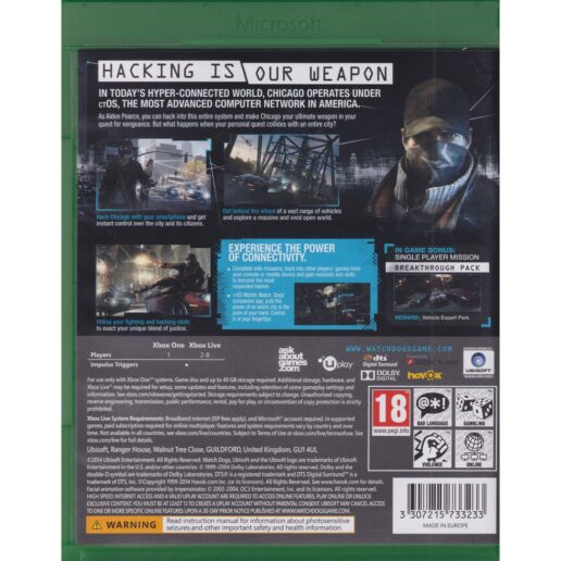 Watch Dogs Special Edition Xbox One (Begagnad)
