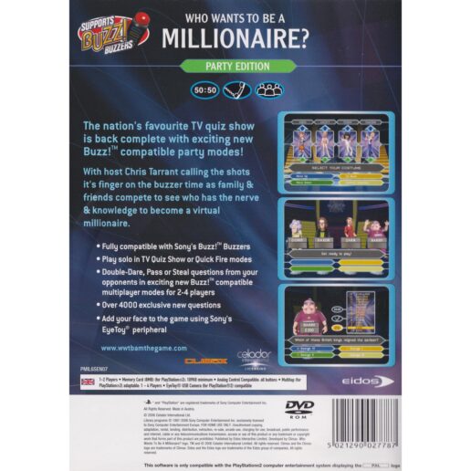 Who Wants To Be a MIllionaire Party Edition Playstation 2 PS2 (Begagnad)