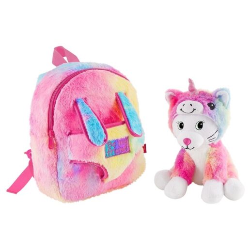 Backpack + plush cat Emi 27cm