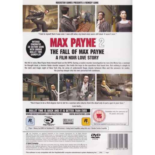 Max Payne 2 The Fall of May Payne Playstation 2 PS2 (Begagnad)