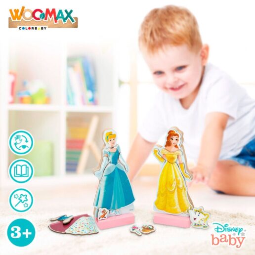Disney Princess dresses wooden magnetic set